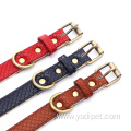 Padded Real Genuine Leather Dog Collar